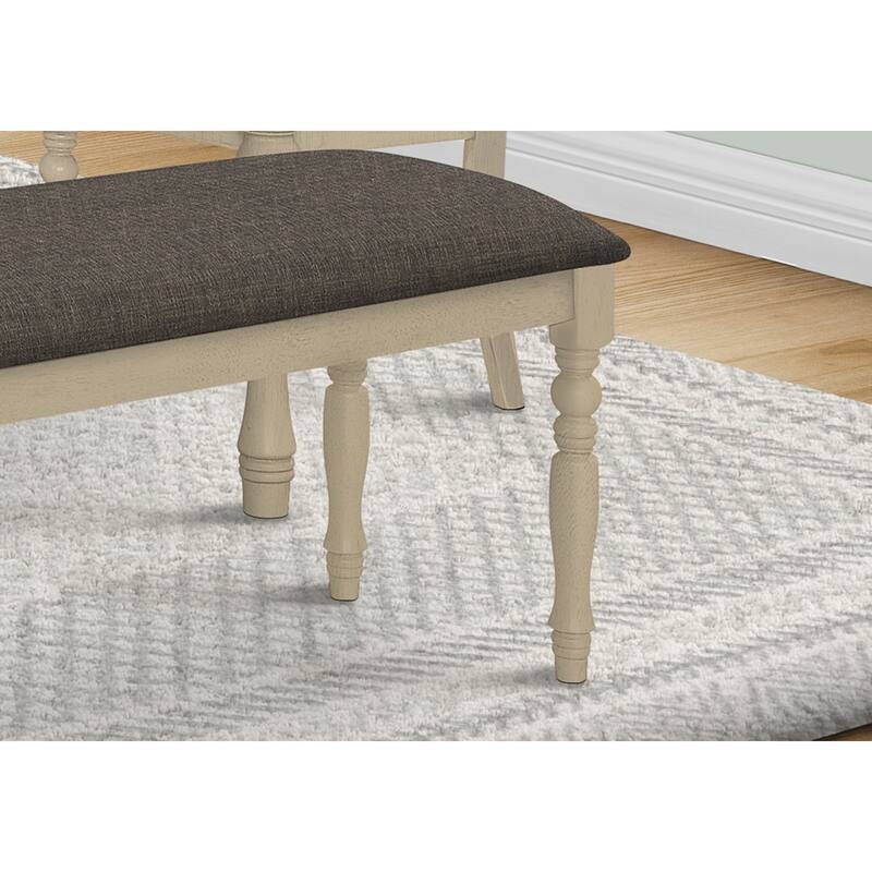 Monarch Specialties Bench, 48" Rectangular, Upholstered, Wood